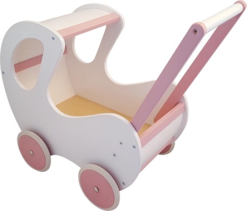 Playwood Poppenwagen White con Pink Classic